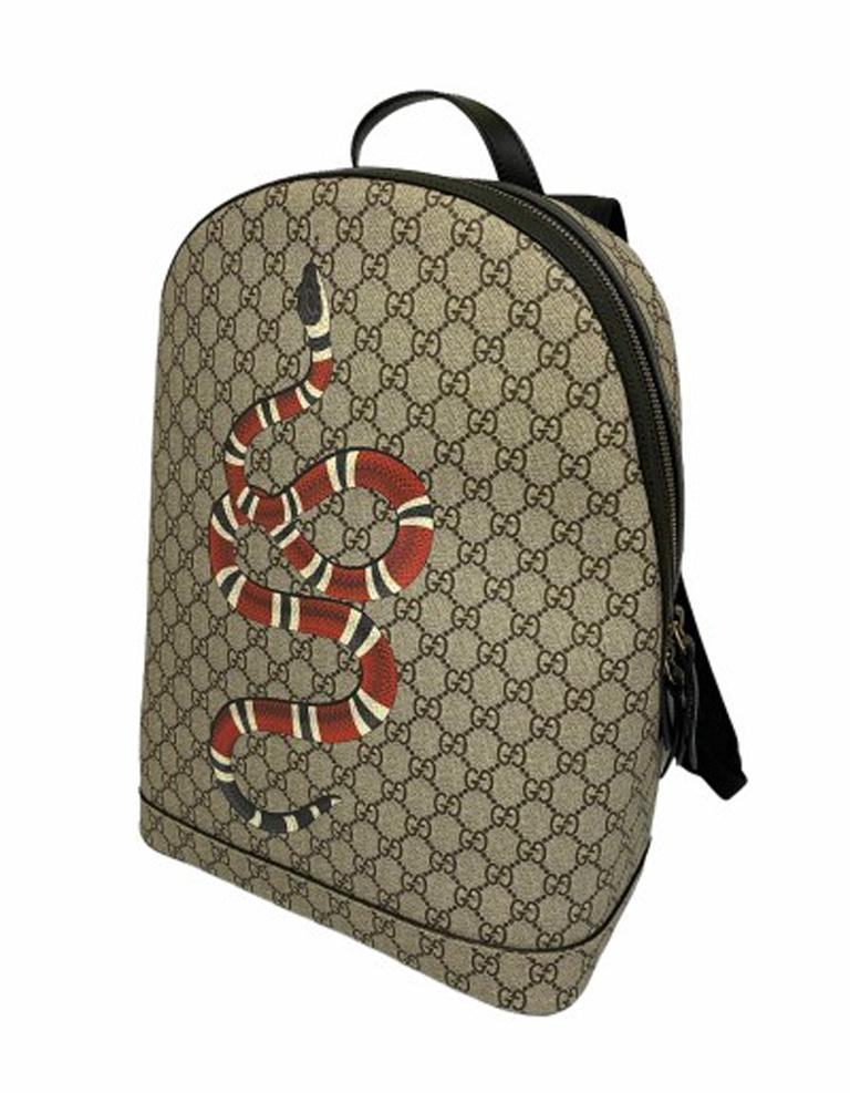 Gucci GG Supreme Canvas Snake Backpack For Sale at 1stDibs | gucci snake  backpack, sneks gg, sneksgg