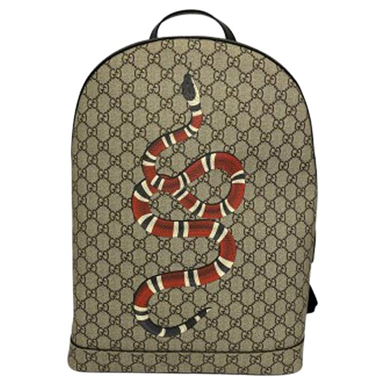 Gucci GG Supreme Snake Backpack For Sale at 1stDibs | gucci snake backpack, gucci backpack with snake, gucci backpack snake