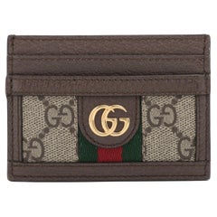 Vintage Gucci GG Supreme Card Case Brown