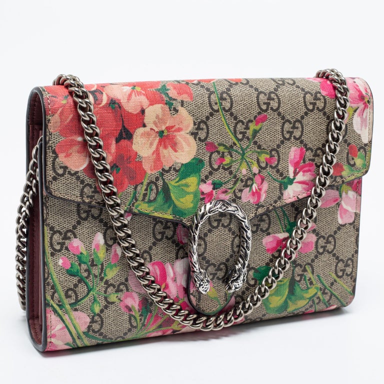 Gucci GG Supreme Coated Canvas and Mini Dionysus Blooms Chain Bag Sale at 1stDibs