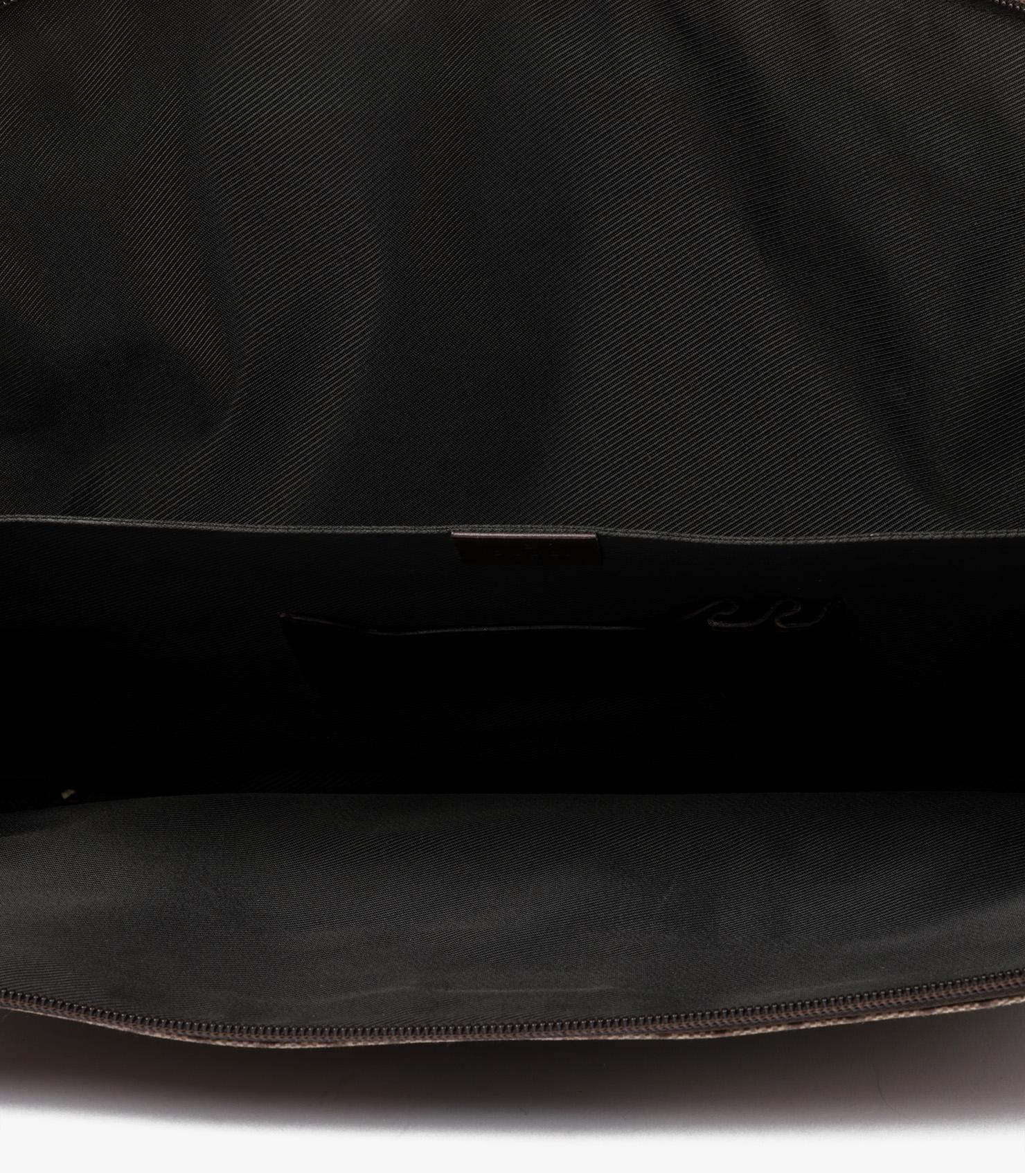 Gucci GG Supreme Coated Canvas & Brown Calfskin Leather Vintage Laptop Case 3