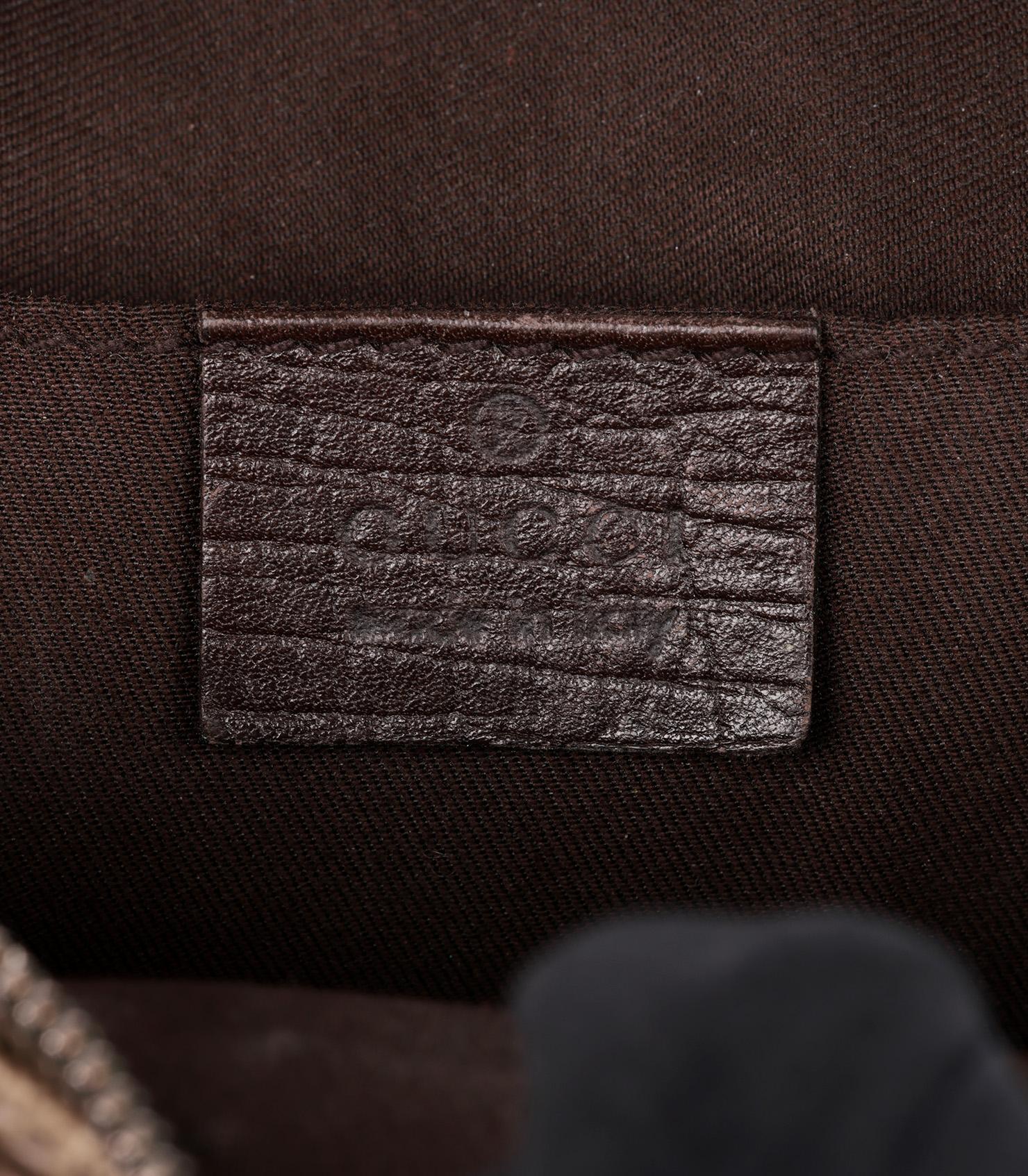 Gucci GG Supreme Coated Canvas & Brown Calfskin Leather Vintage Mini Messenger 2