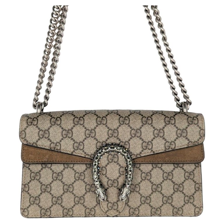 Gucci Dionysus Shoulder Bag GG Tweed Small White/Black in Tweed with  Antique Silver-tone - US
