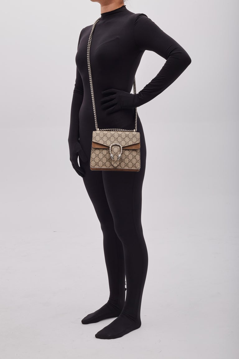 Mini bolso Gucci GG Supreme Ébano Monograma Dionysus (421970) en