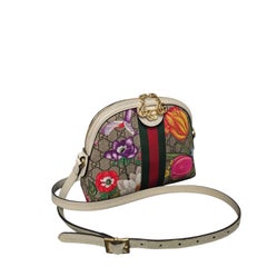 Gucci GG Supreme Flora Small Ophidia Dome Shoulder Bag