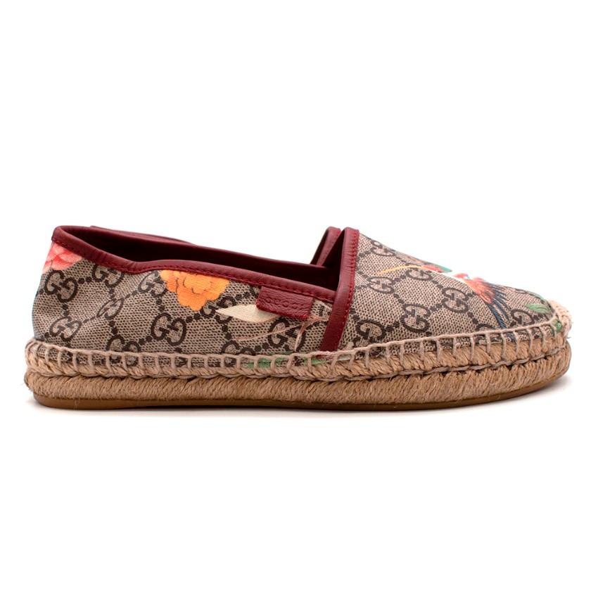 Gucci GG Supreme Floral Canvas Espadrilles 36.5 In Excellent Condition In London, GB