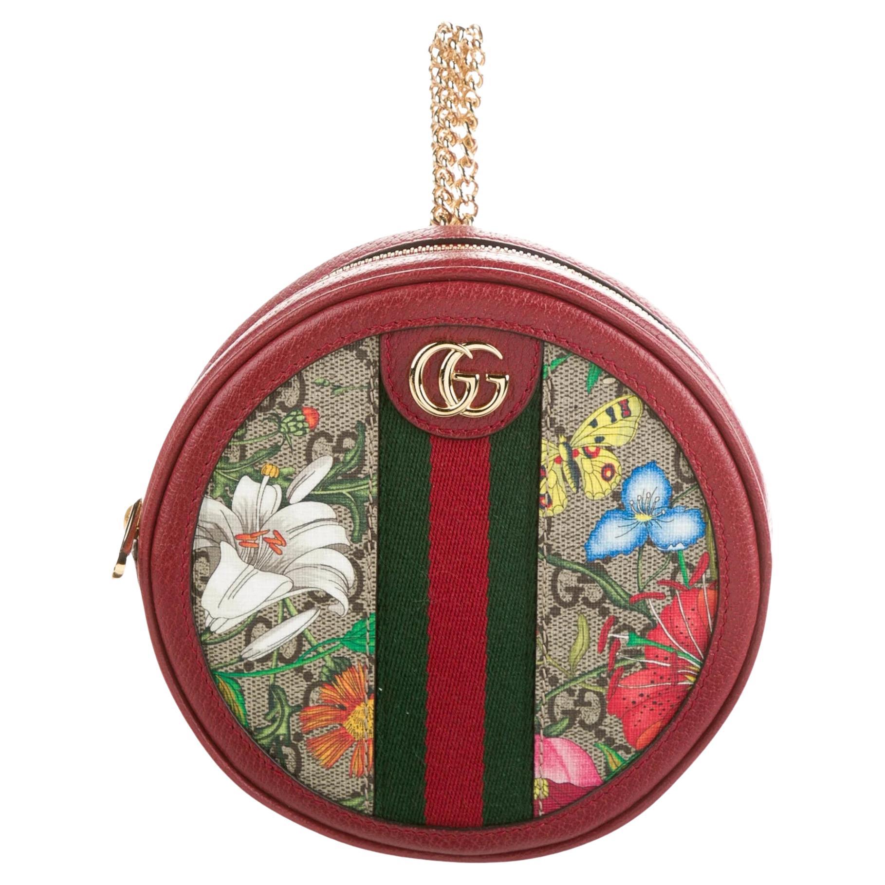 Gucci GG Supreme Floral Print Mini Ophidia Backpack