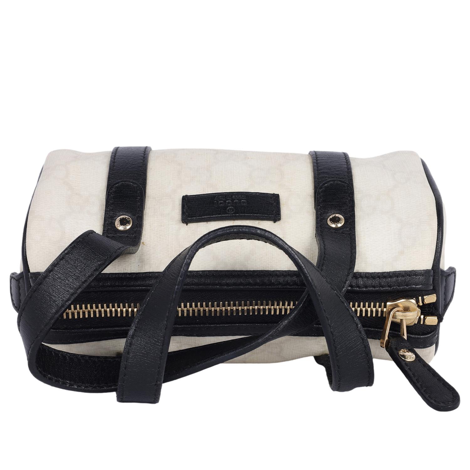 Gucci GG Supreme Joy Boston Bag Mini Black White 11