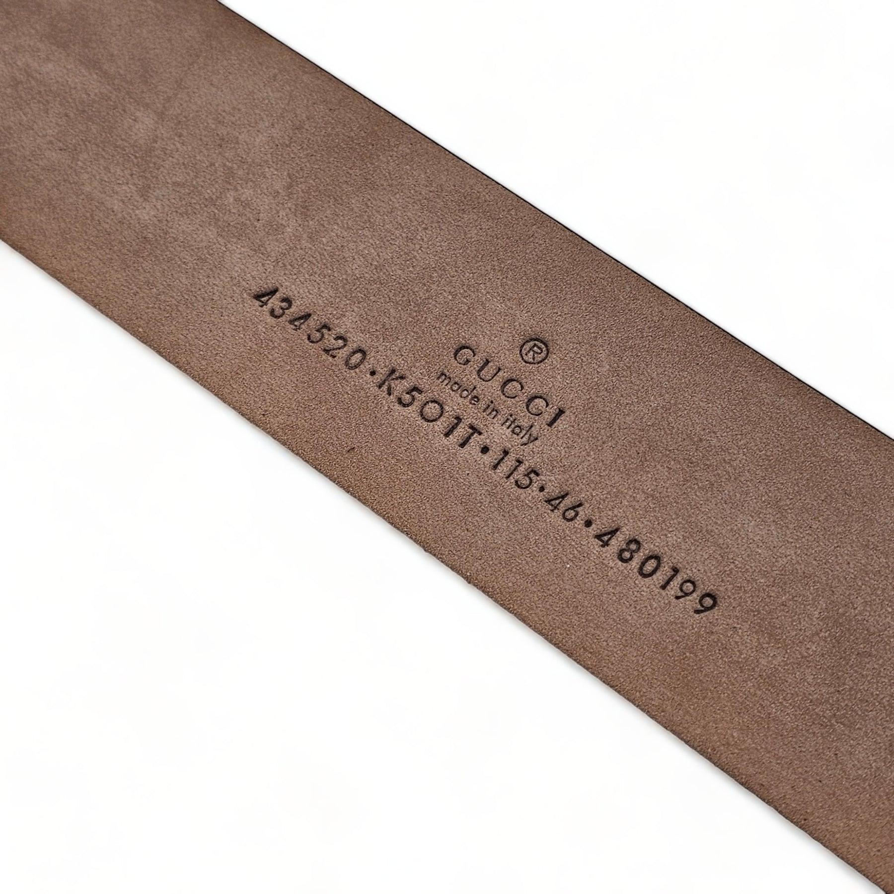 Black Gucci GG Supreme Kingsnake Brown Belt For Sale