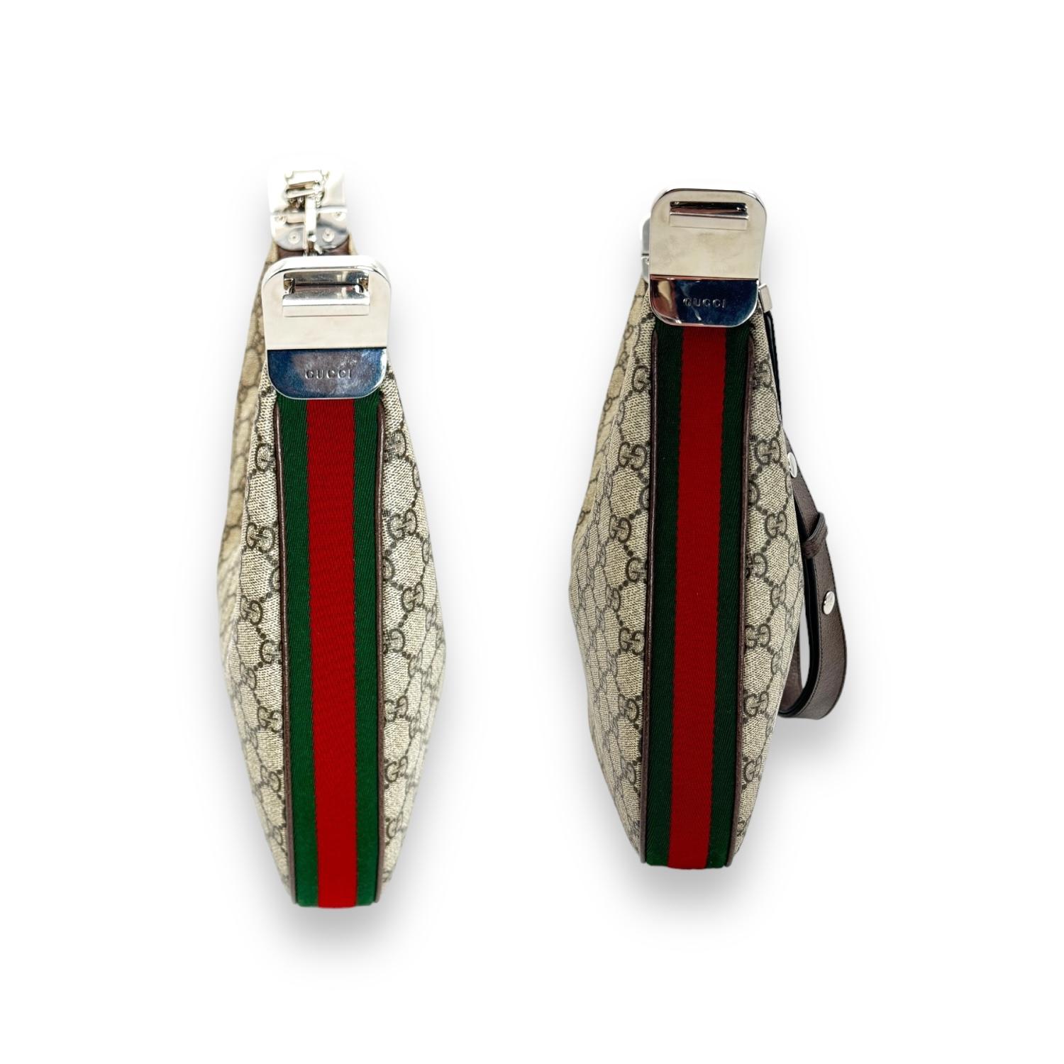 Women's Gucci GG Supreme Large Attache Hobo Crossbody Bag