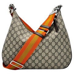 Gucci GG Supreme Large Attache Hobo Crossbody Bag