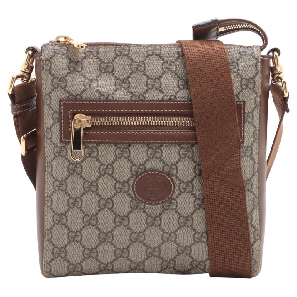 Gucci GG Supreme Leather Shoulder Bag Brown (Sac à bandoulière en cuir)