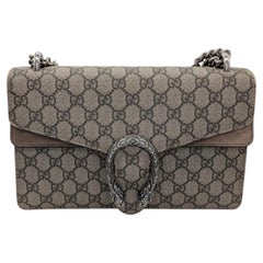 Gucci GG Supreme Medium Dionysus Shoulder Bag Taupe