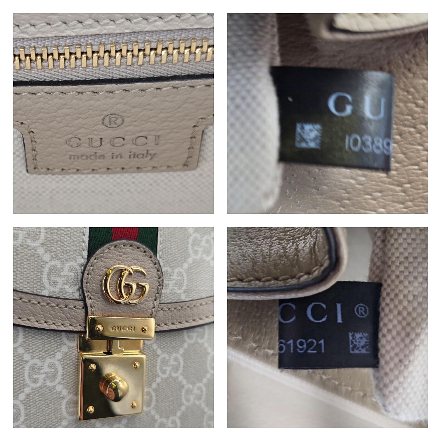 Gucci GG Supreme Medium Ophidia Top Handle Bag For Sale 4