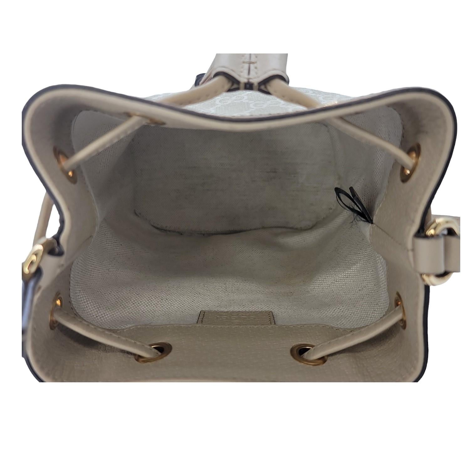 Gucci GG Supreme Mini Ophidia Bucket Bag For Sale 2