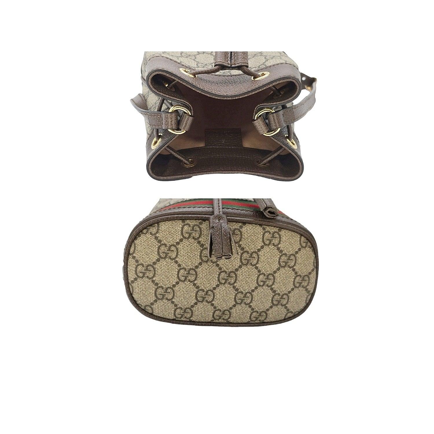 Gucci GG Supreme Mini Ophidia Bucket Bag For Sale 1