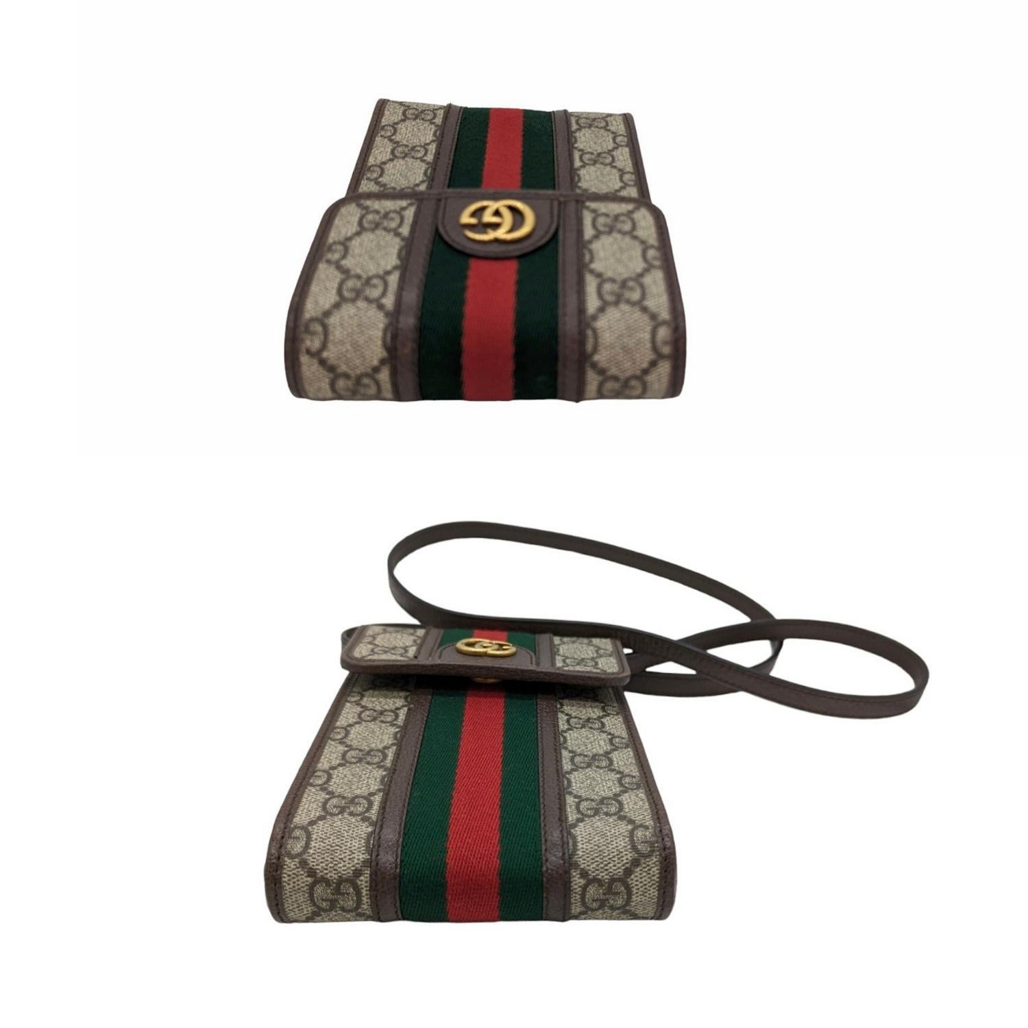 Gucci GG Supreme Mini Ophidia Vertical Flap Crossbody 1