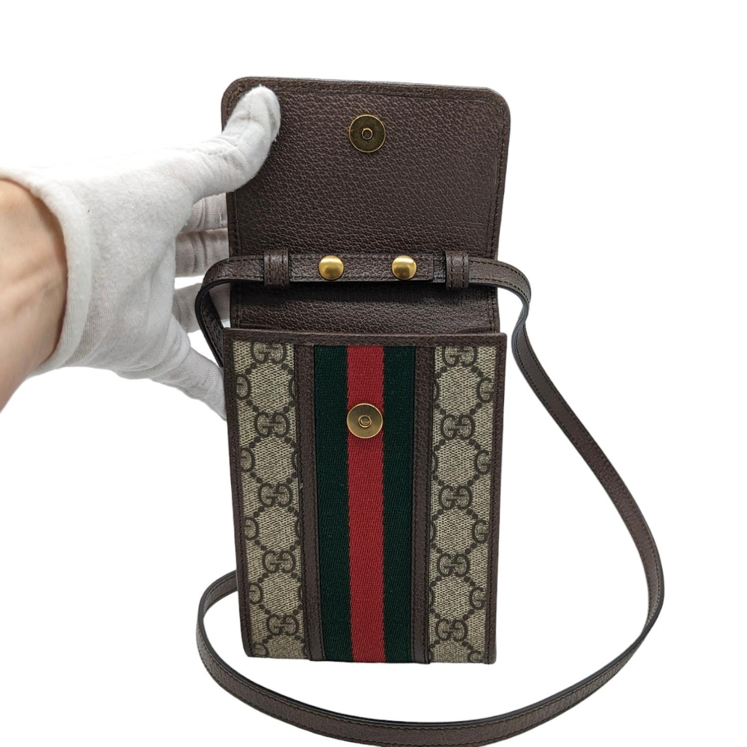 Gucci GG Supreme Mini Ophidia Vertical Flap Crossbody 2