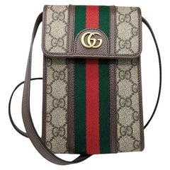 Gucci GG Supreme Mini Ophidia Vertical Flap Crossbody