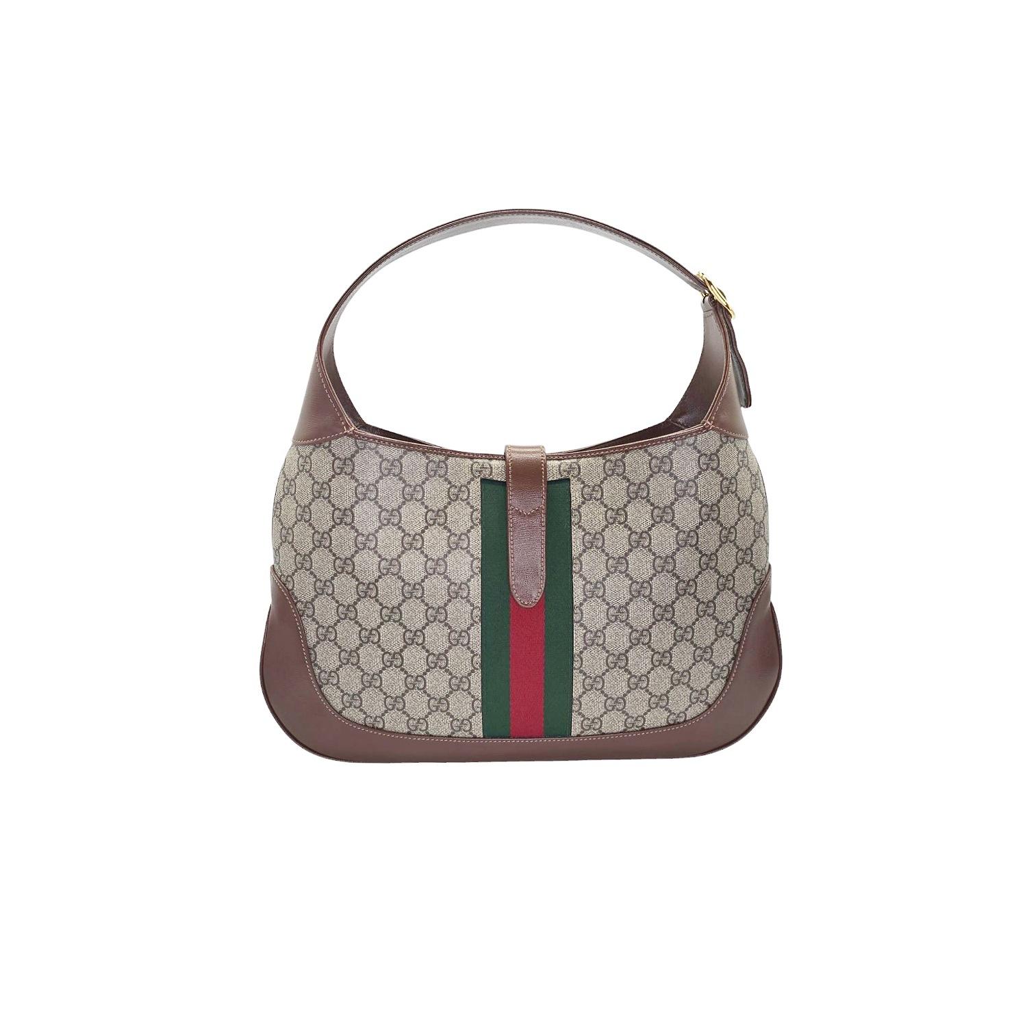 Gucci GG Supreme Monogram Azalea Jackie 1961 Medium Hobo (Grau) im Angebot