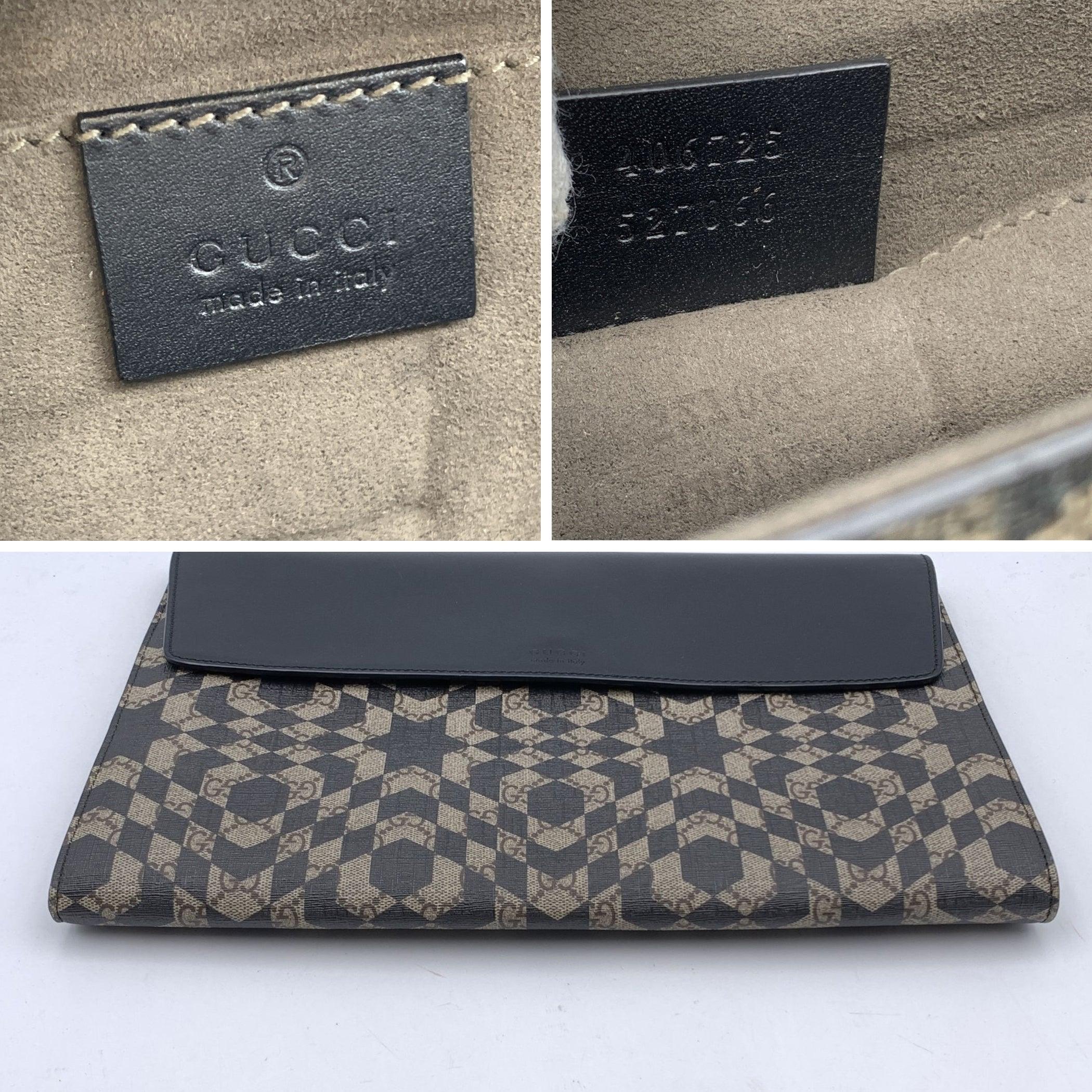 Women's or Men's Gucci GG Supreme Monogram Canvas Caleido Portfolio Clutch Bag