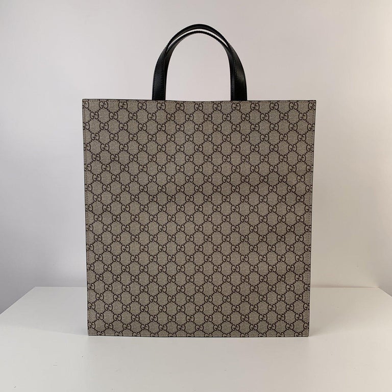 Gucci GG Supreme Monogram Canvas Kingsnake Print Tote Bag For Sale at 1stdibs