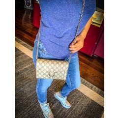 Gucci GG Supreme Monogram Dionysus Chain Wallet