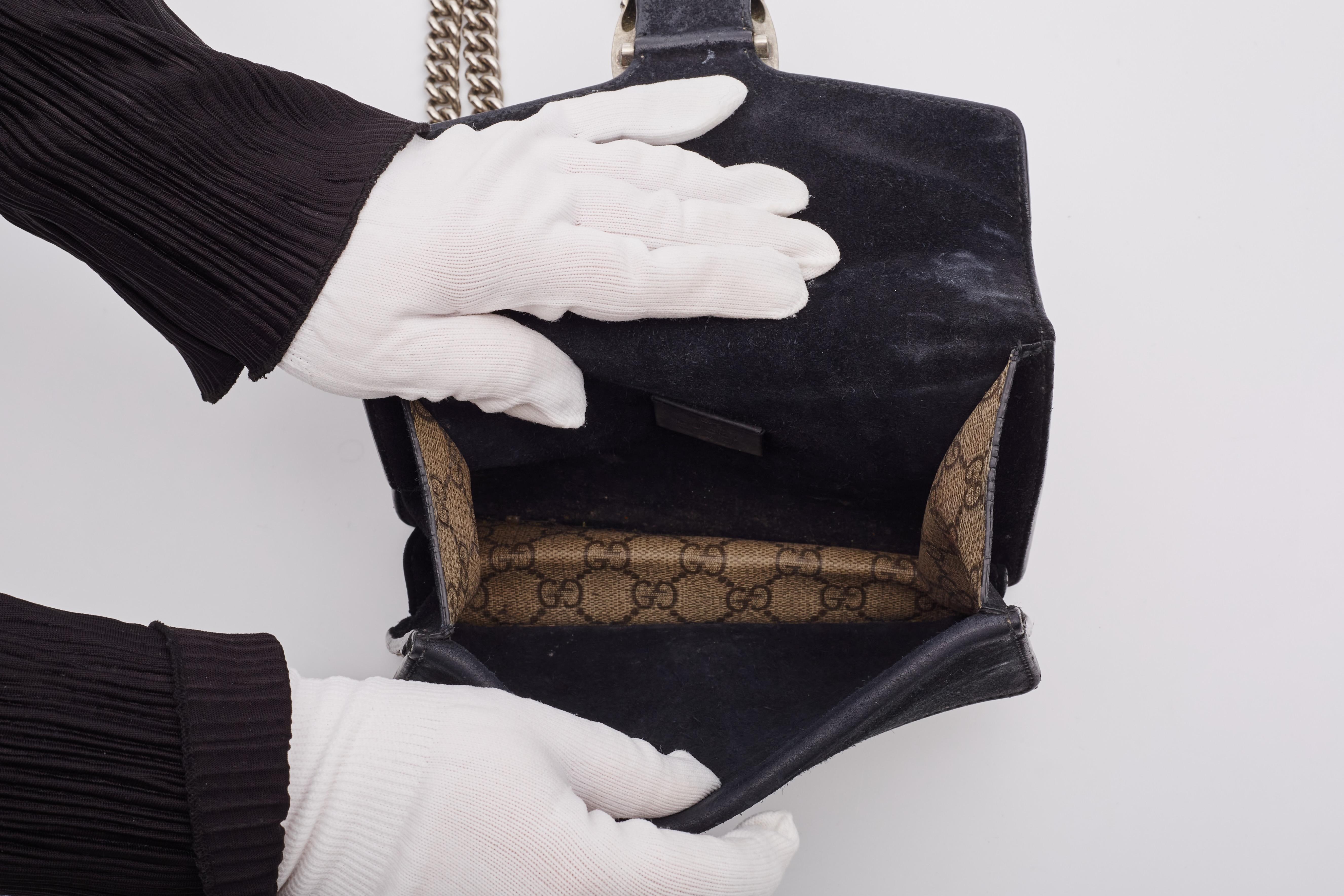 Gucci GG Supreme Monogram Dionysus Mini Bag Black 4
