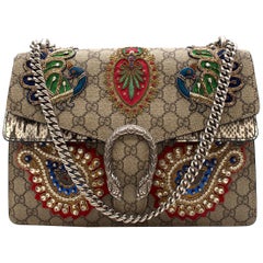 GUCCI GG Supreme Monogram Embroidered Dionysus Bag