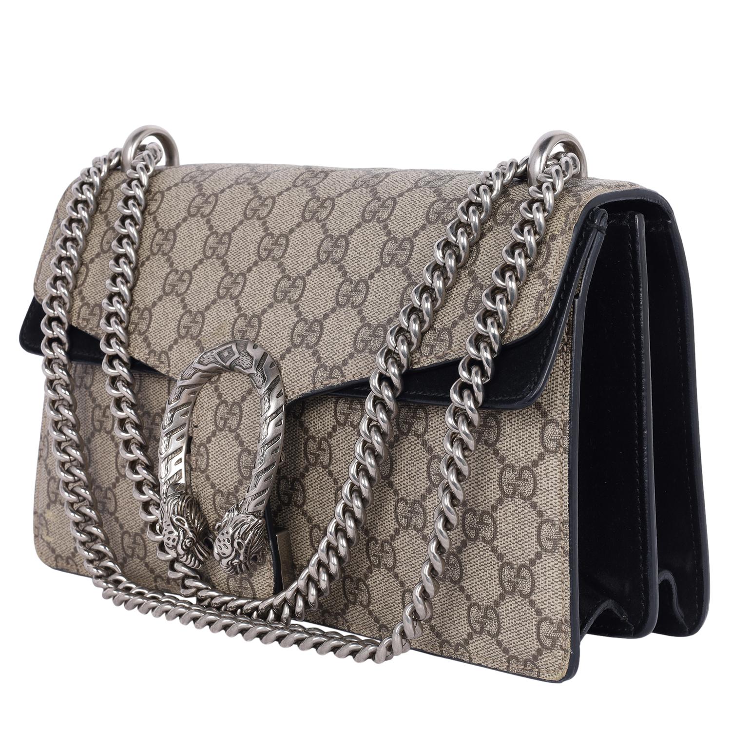Women's Gucci GG Supreme Monogram Medium Dionysus Shoulder Bag