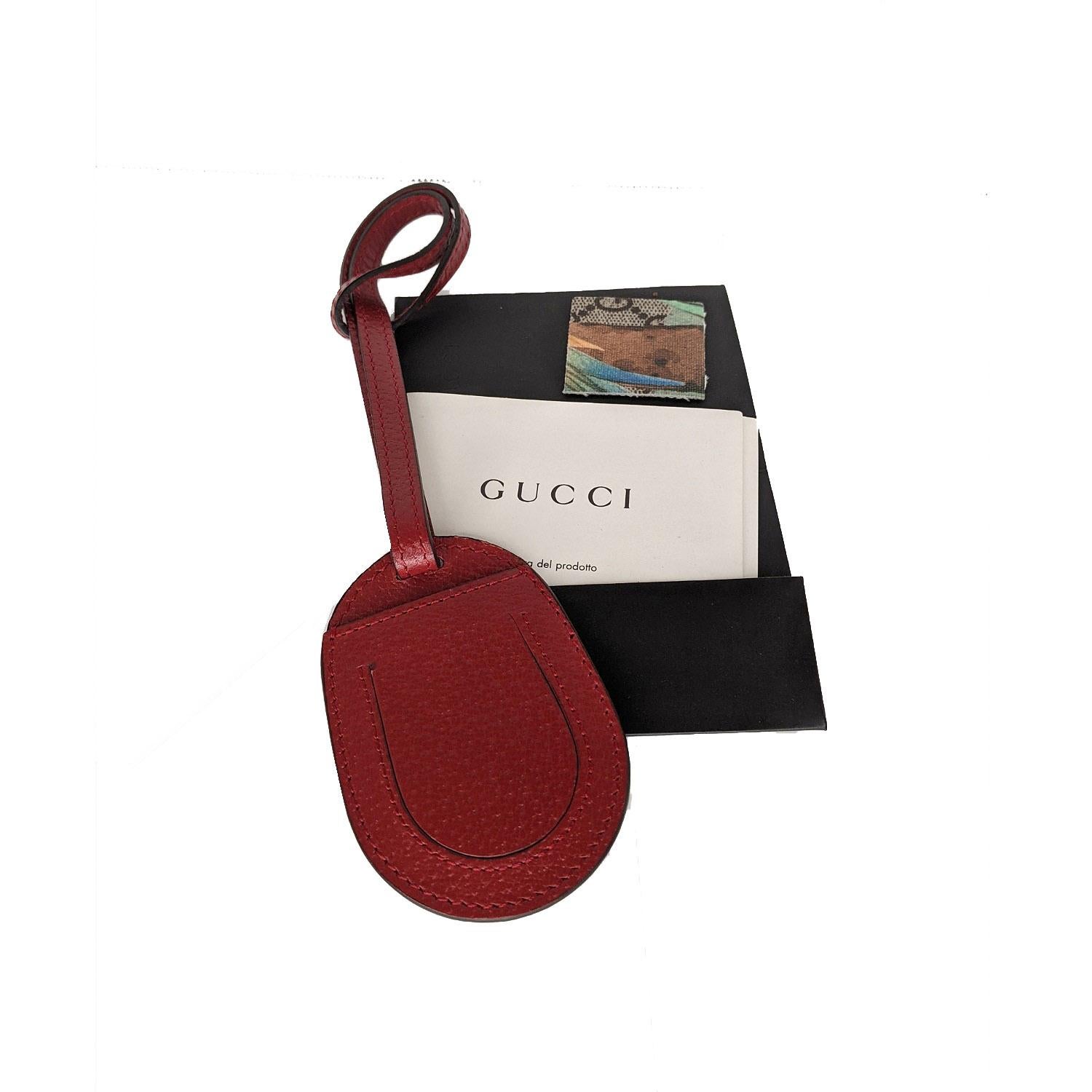 Gucci GG Supreme Monogram Medium Tian Print Tote Red 1