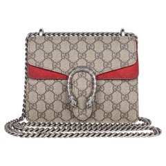 Gucci GG Supreme Monogram Mini Dionysus Shoulder Bag Hibiscus Red