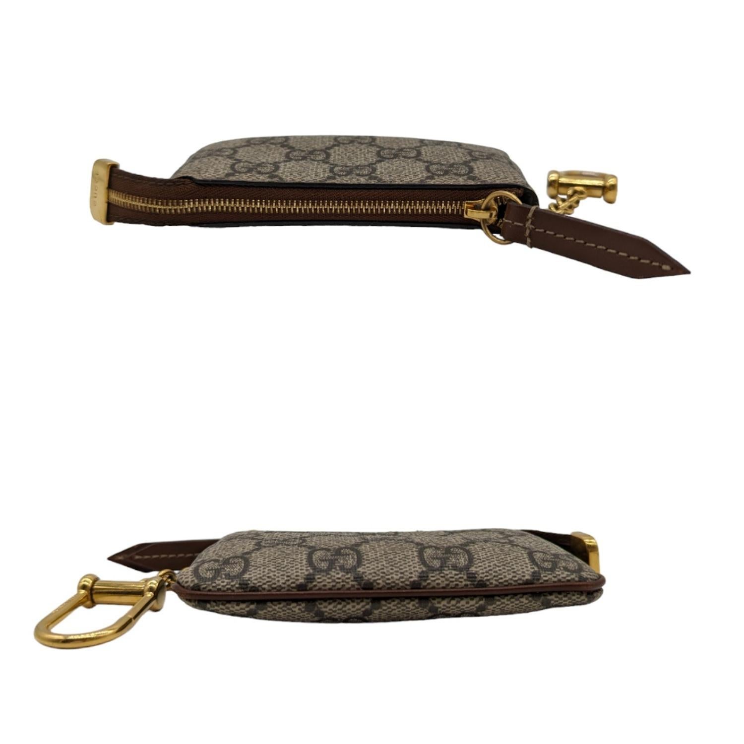 Gucci GG Supreme Monogram Ophidia Key Case Brown For Sale 1