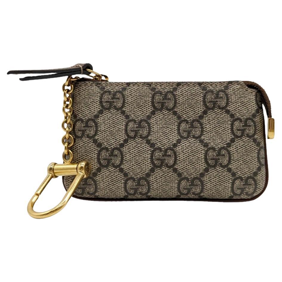 Gucci GG Supreme Monogram Ophidia Key Case Brown For Sale
