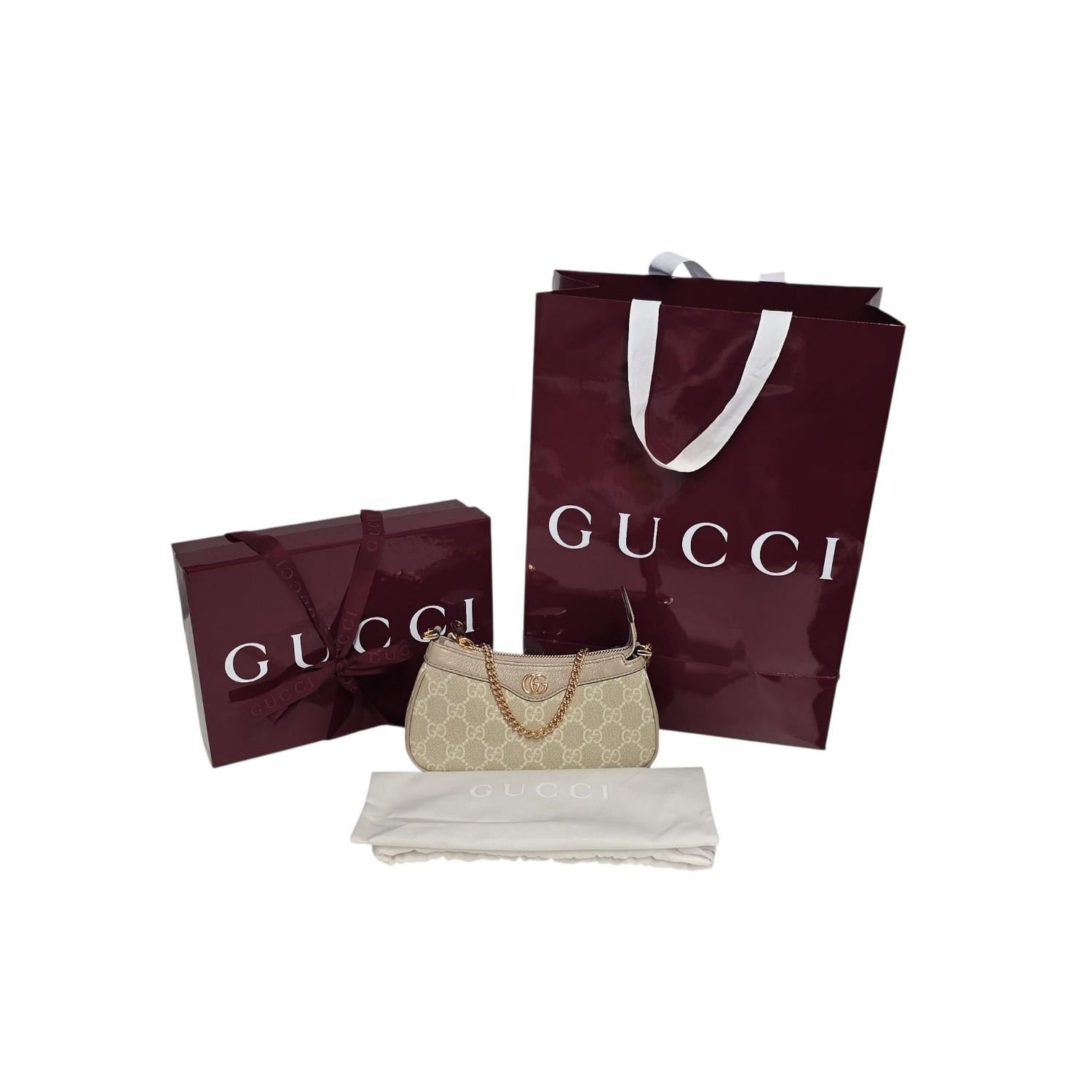 Gucci GG Supreme Monogram Ophidia Mini New For Sale 6
