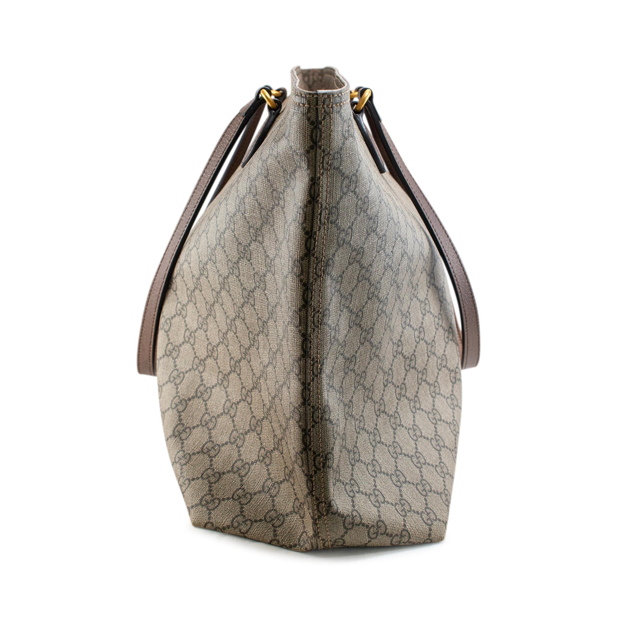 Women's Gucci Gg Supreme Monogram Ophidia Shopping Tote Handbag For Sale