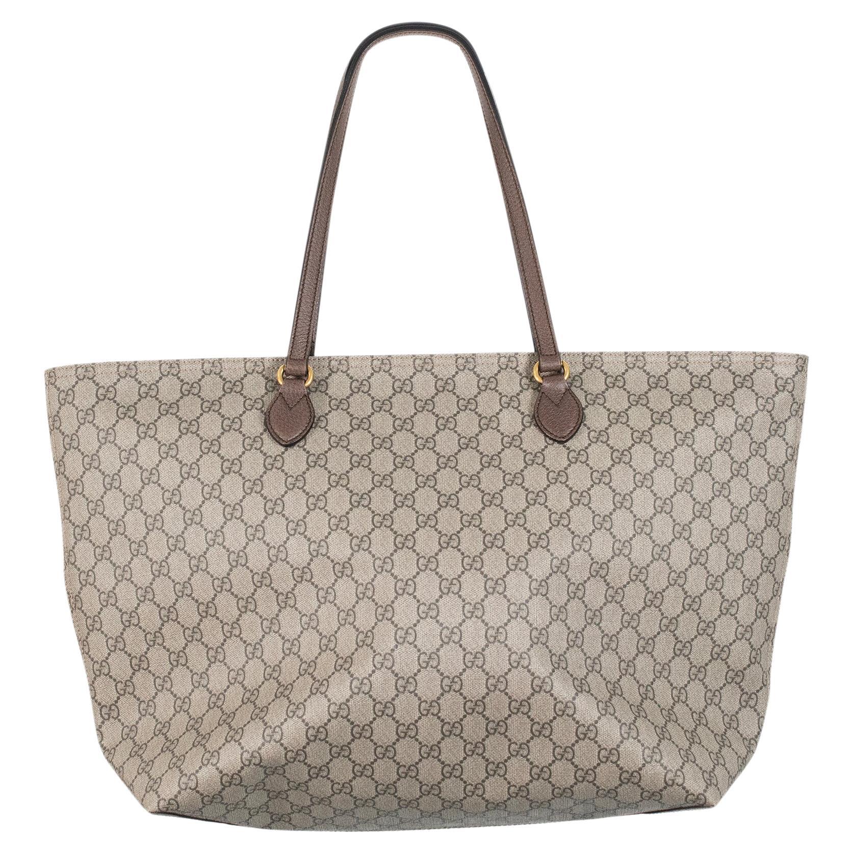 Gucci Gg Supreme Monogram Ophidia Shopping Tote Handbag For Sale