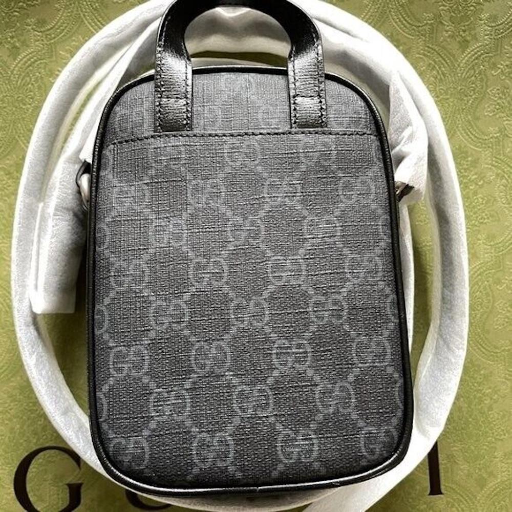 Gucci GG Supreme Monogram Retro Shoulder Bag Black Mini For Sale 6