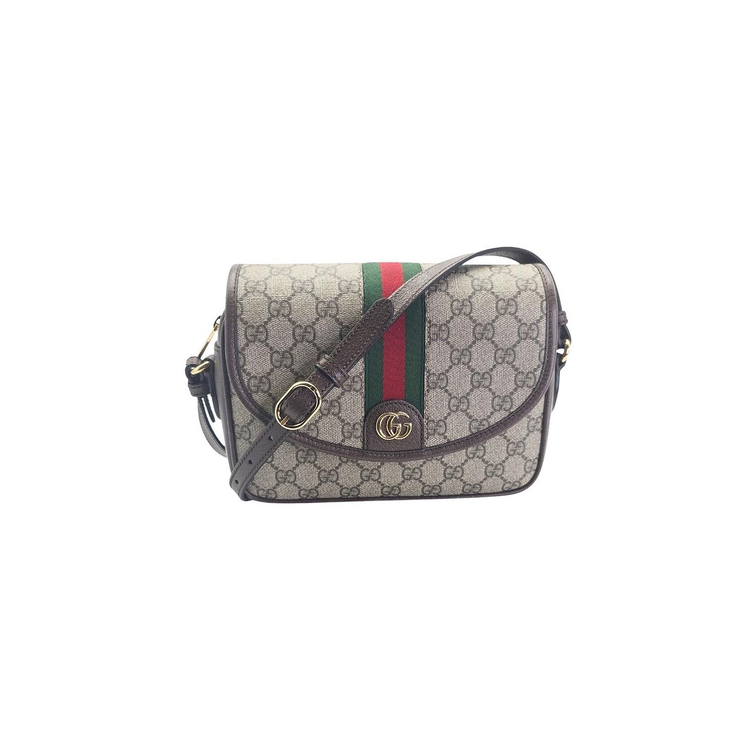 Gucci GG Supreme Monogramm-Umhängetasche aus Ophidia mit Klappe im Zustand „Hervorragend“ im Angebot in Scottsdale, AZ