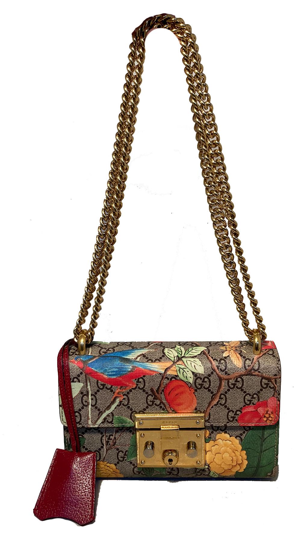 GUCCI GG Supreme Monogram Tian Small Padlock Bag 2
