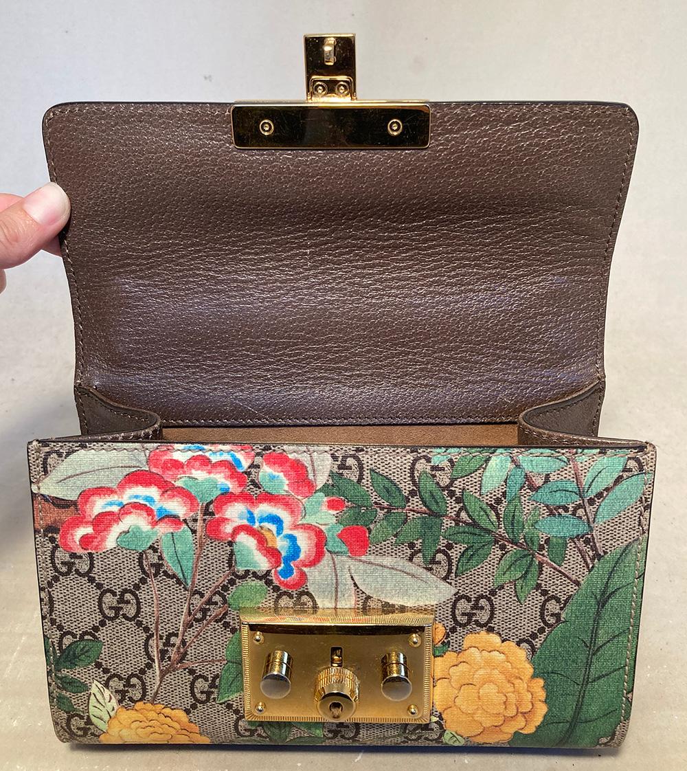 GUCCI GG Supreme Monogram Tian Small Padlock Bag 3