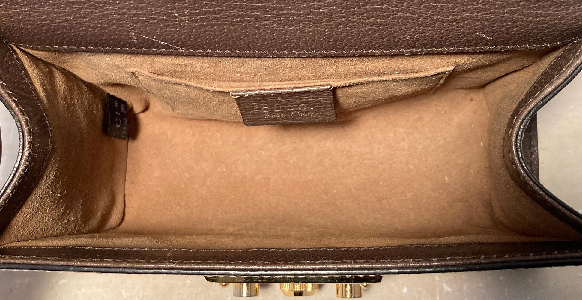GUCCI GG Supreme Monogram Tian Small Padlock Bag 4