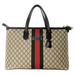 Gucci GG Supreme Monogram Web Duffle Black