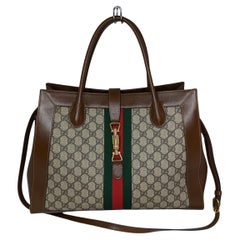 Gucci GG Supreme Monogramm Web Große Jackie 1961 Tragetasche