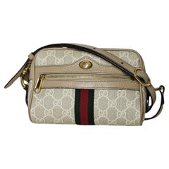 Gucci GG Supreme Monogram Web Mini Ophidia Crossbody White
