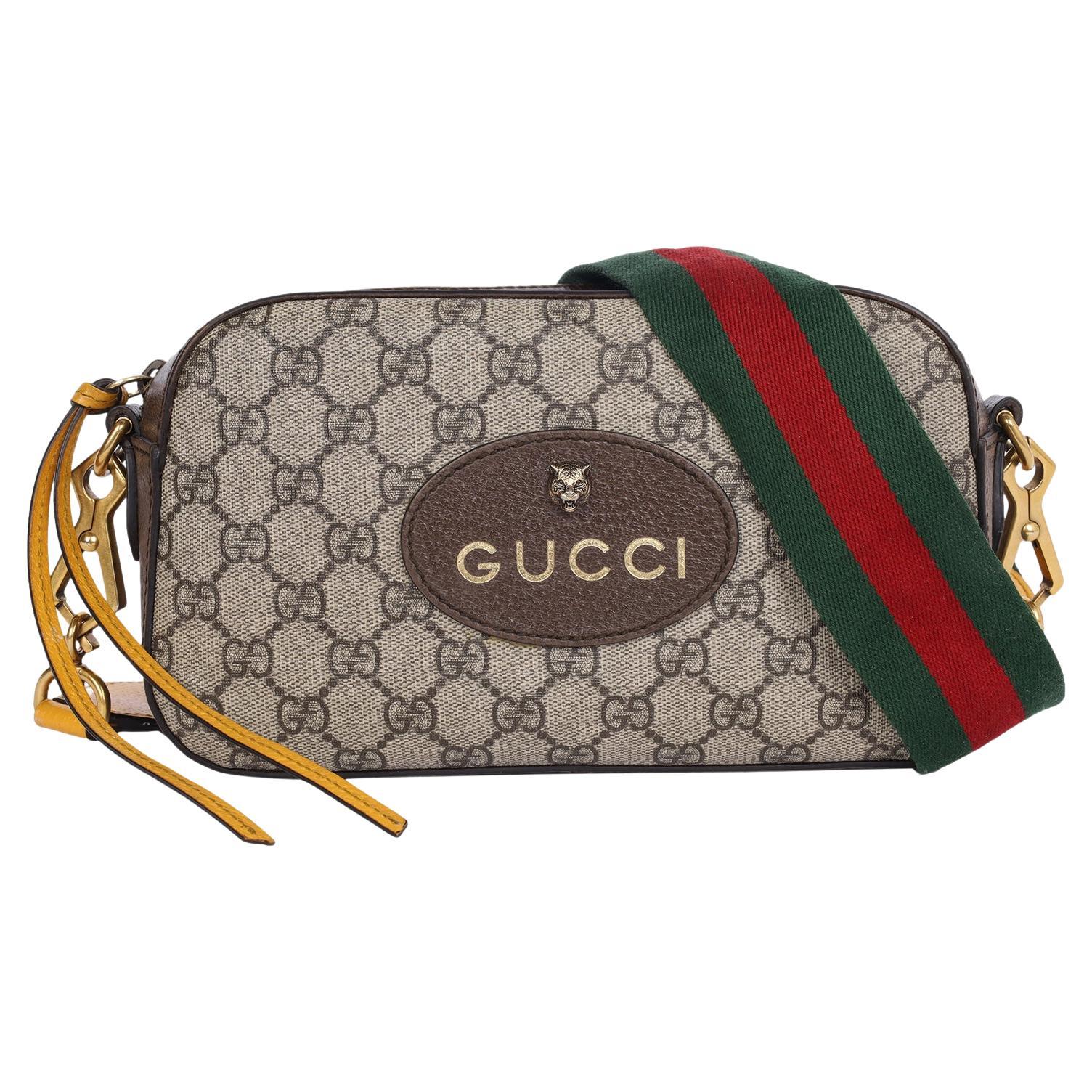 Gucci GG Supreme Monogram Web Neo Vintage Crossbody Bag