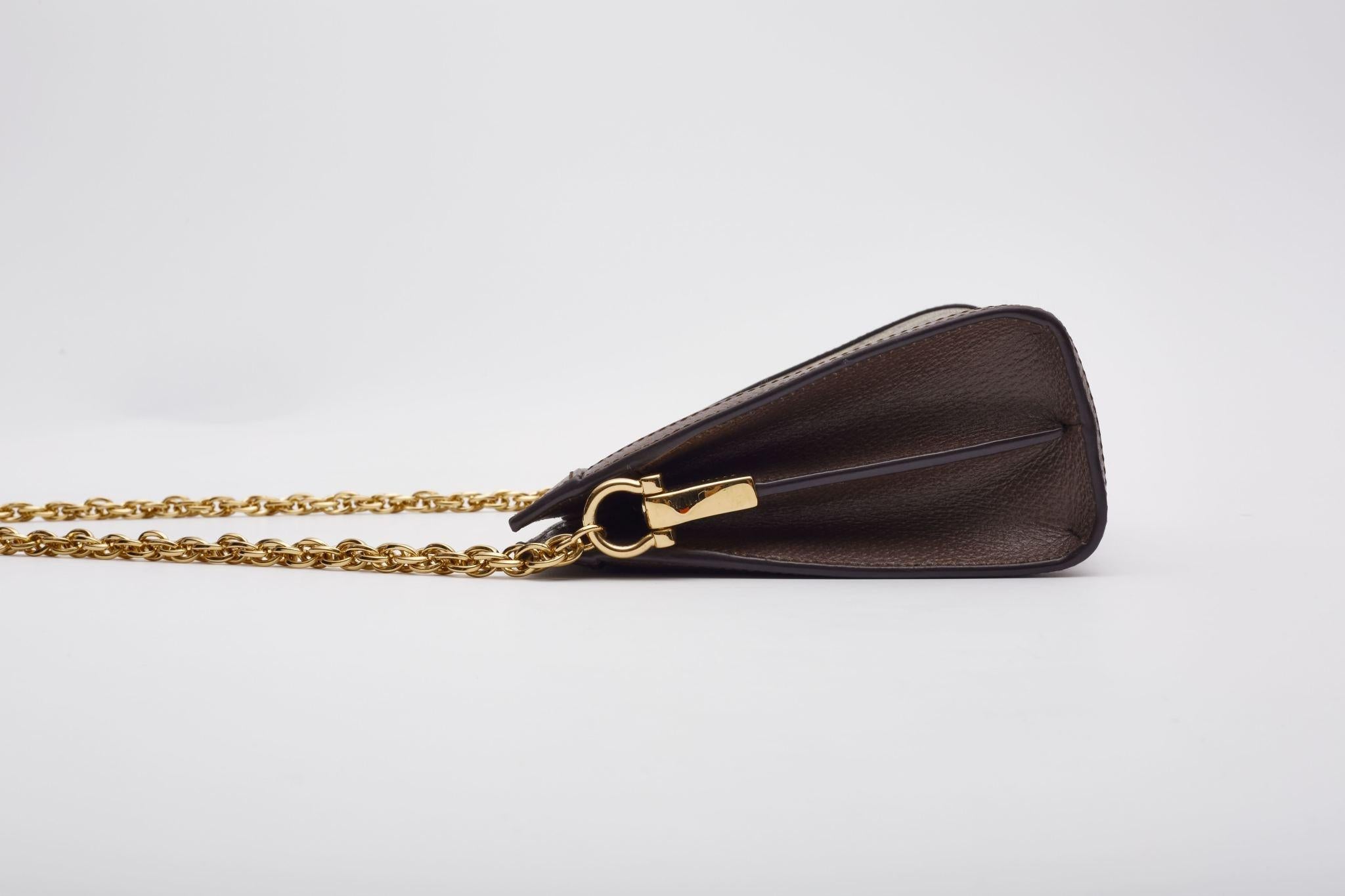 Gucci GG Supreme Monogram Web Ophidia Chain Shoulder Ebony Small For Sale 1