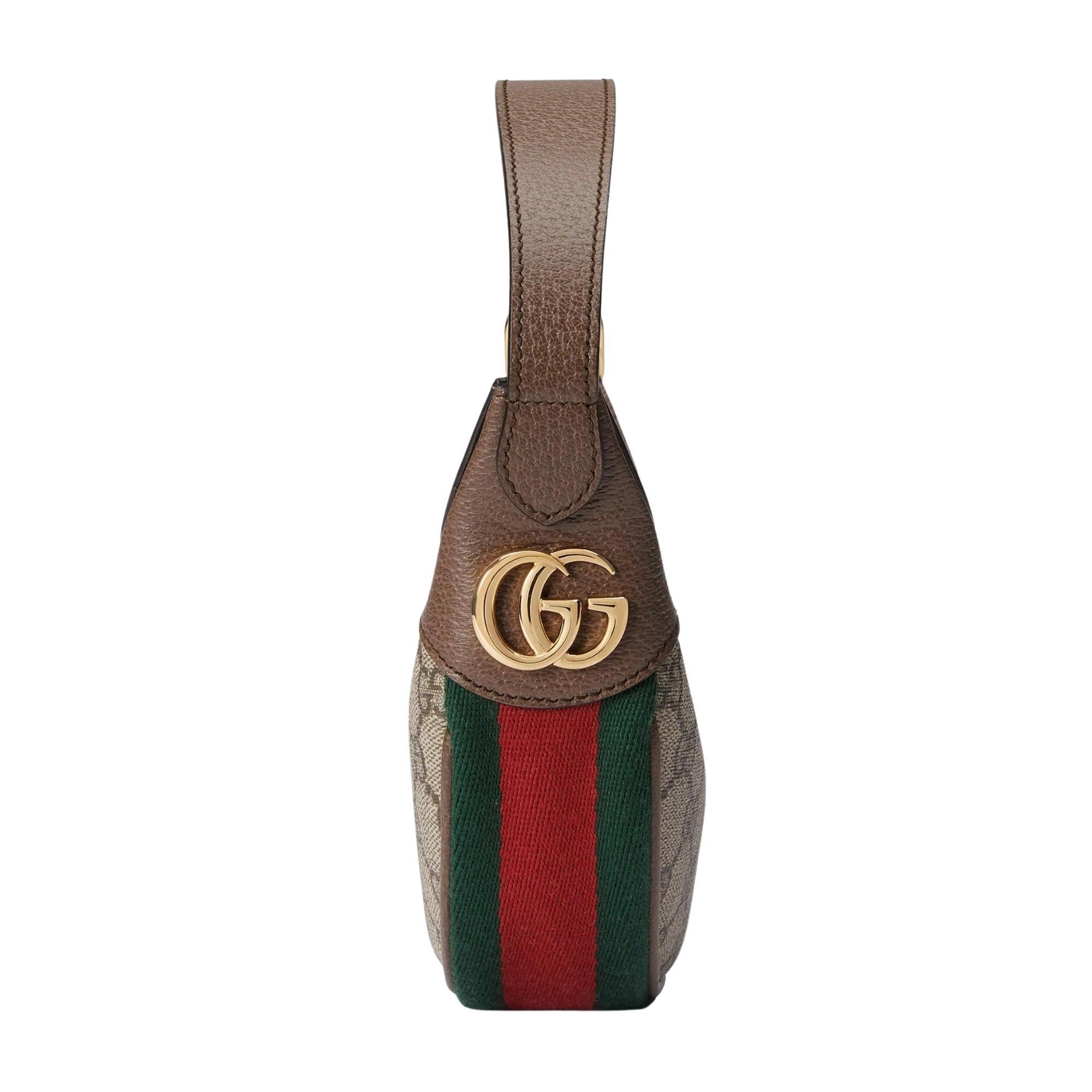 Gucci GG Supreme Monogramm Web Ophidia Halbmond Mini Tasche (658551) im Zustand „Neu“ in Montreal, Quebec
