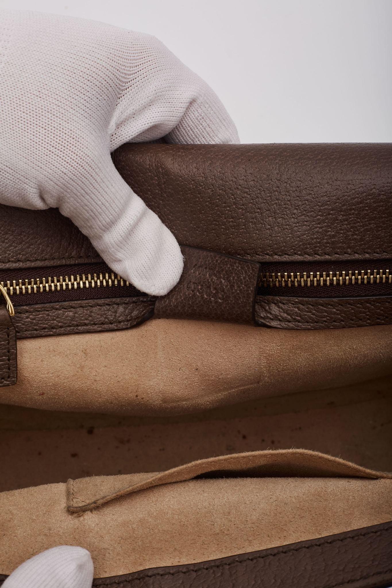 Gucci GG Supreme Monogram Web Ophidia Flap Bag Brown For Sale 7
