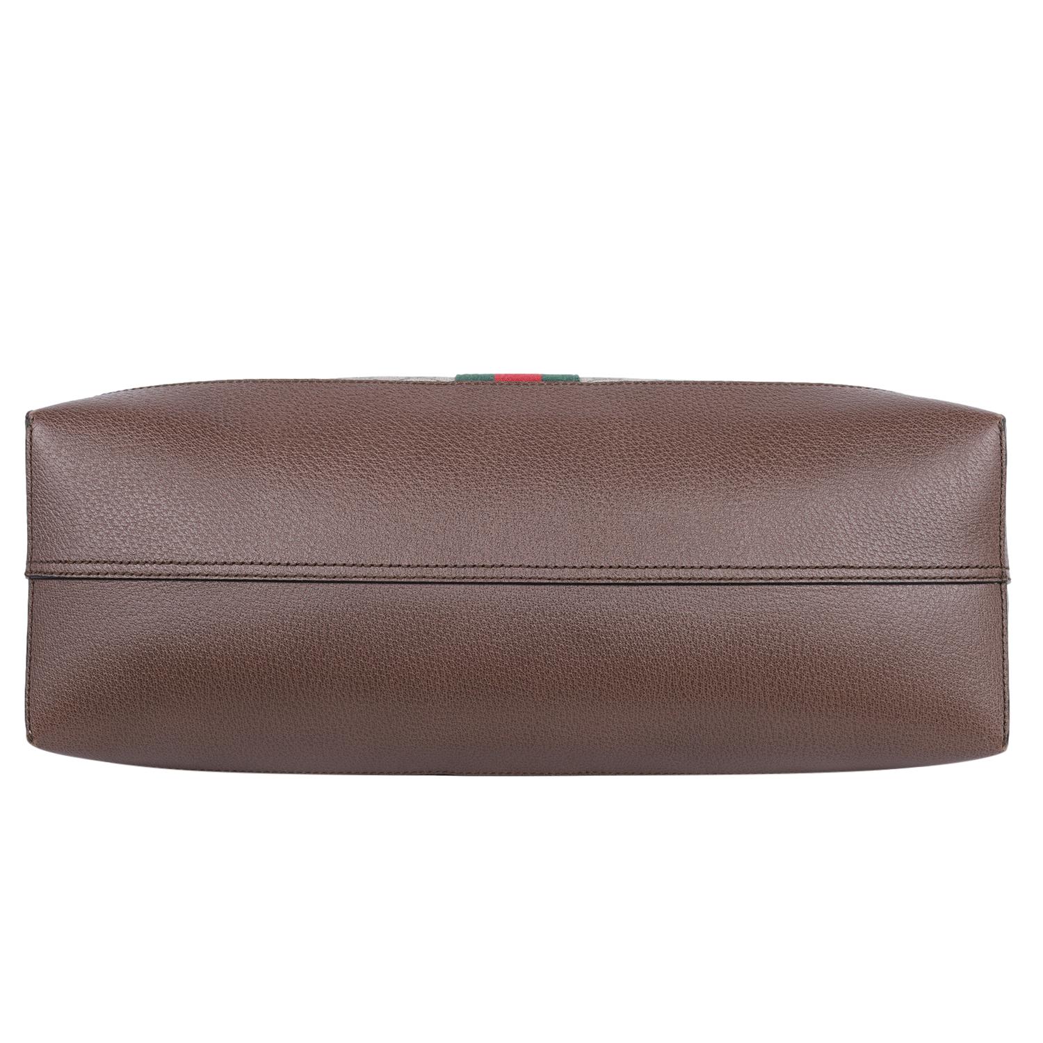 Gucci GG Supreme Monogram Web Ophidia Tote Brown 7